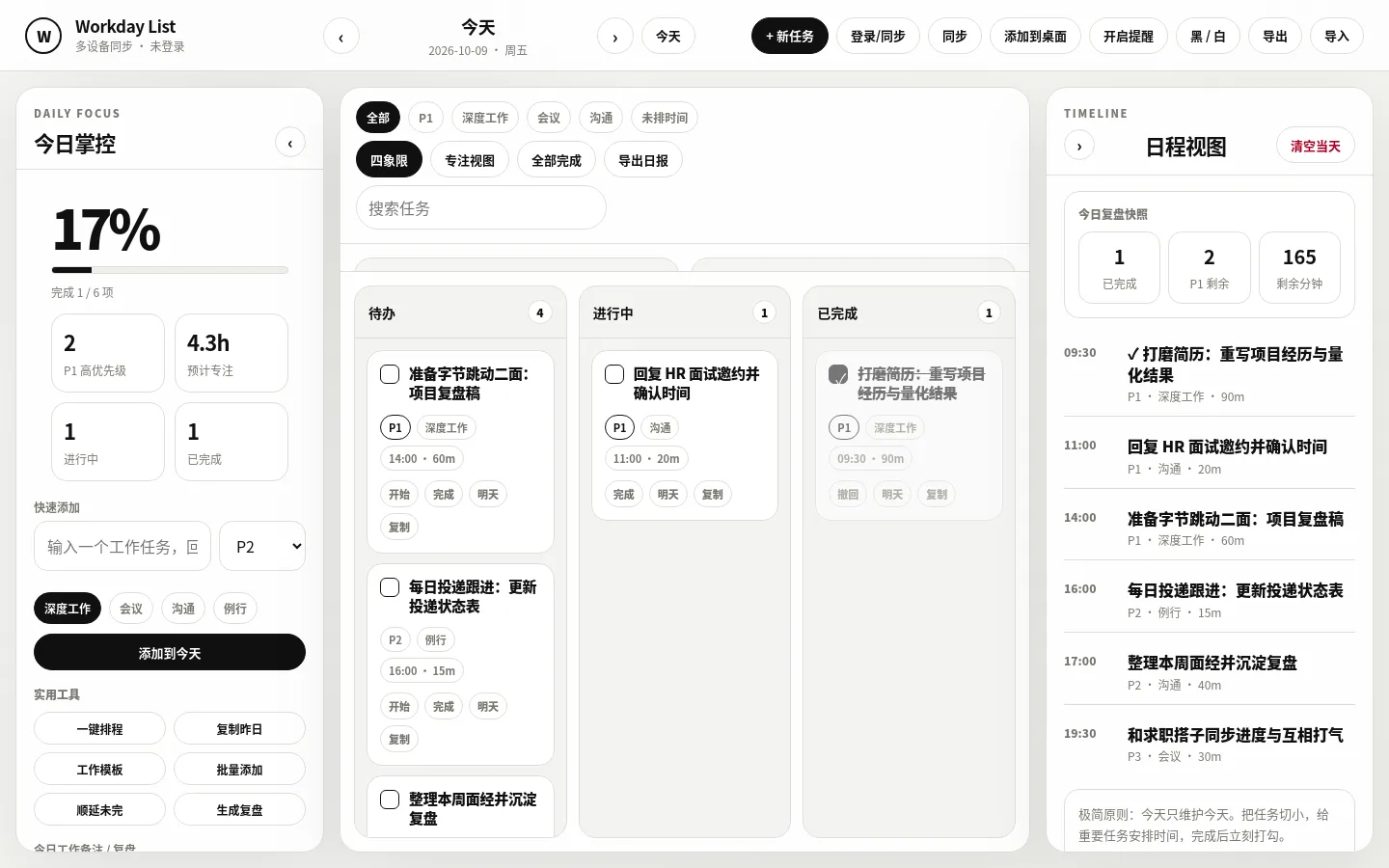 四象限视图